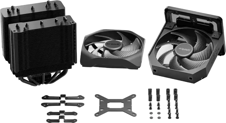 be quiet! Dark Rock Elite CPU Cooler BK037, 280W TDP, Dual Silent Wings PWM Fans, ARGB, 7 Heat Pipes, Intel 1851/1700/1200/115x & AMD AM5/AM4, Black