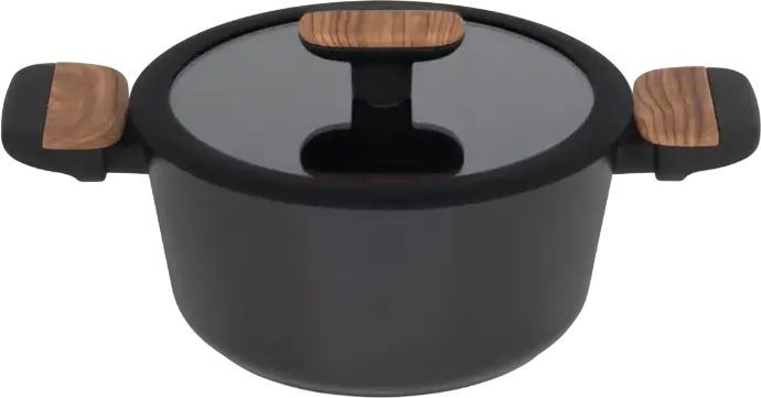 Cratiță RESTO 93187, 2.6L, 20cm, Negru, Maro