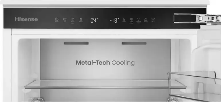 Hisense RB5B280SSWC Integrated Fridge Freezer, Total No Frost, 284L Capacity, Energy Class C, ConnectLife Wi-Fi, Metal-Tech Cooling, White