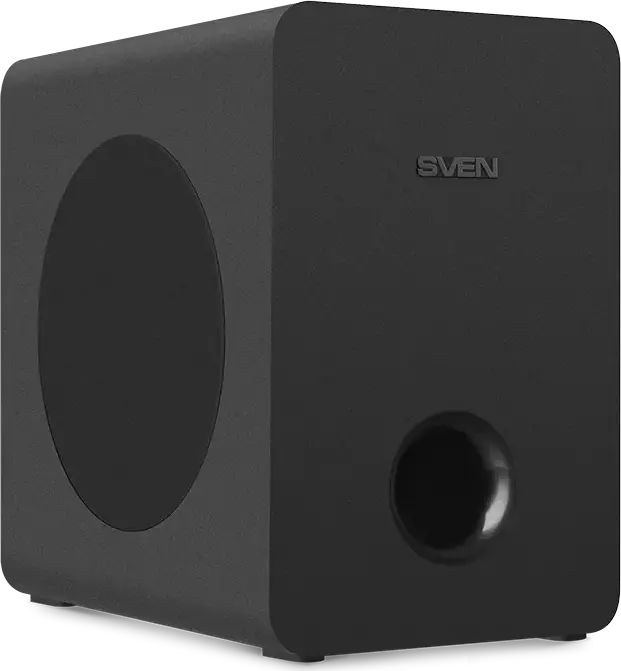 SVEN SB-2150A Soundbar 2.1 cu Subwoofer Wireless, Putere 180W RMS, Bluetooth 5.0, HDMI ARC, Intrare Optica, USB, Card TF, Display LED, Telecomanda, Negru