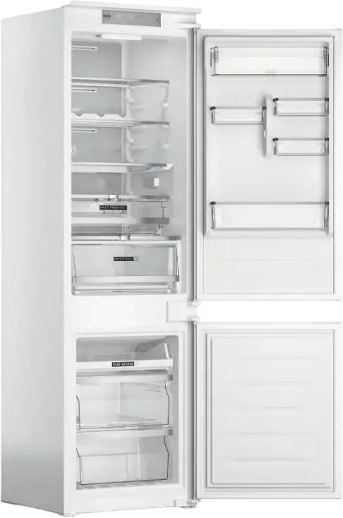 Whirlpool WHC18 T574 P Built-in Fridge-Freezer Combination, Total No Frost, 6th Sense, Zen Inverter, MultiFresh Box, White, 250L, 177x54x54.5 cm