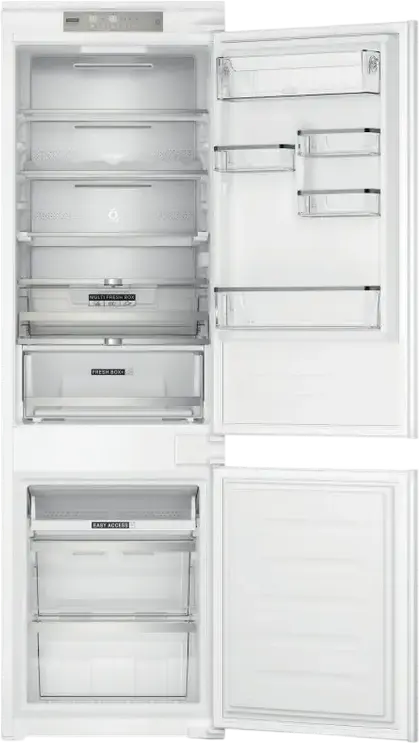 Whirlpool WHC18 T574 P Built-in Fridge-Freezer Combination, Total No Frost, 6th Sense, Zen Inverter, MultiFresh Box, White, 250L, 177x54x54.5 cm