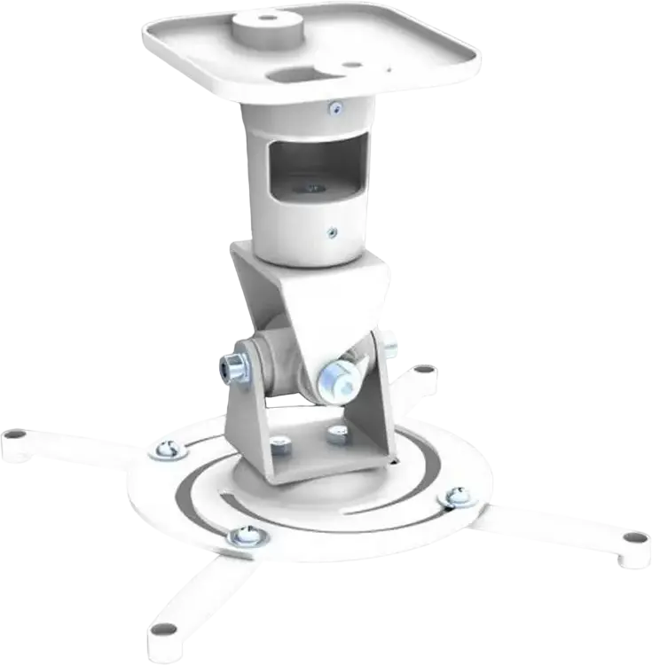 Reflecta Supvex Universal Projector Ceiling Mount, White Powder-Coated Steel, 15kg Max Load, 180-310mm Diameter, 360 Rotation, +/-25 Tilt