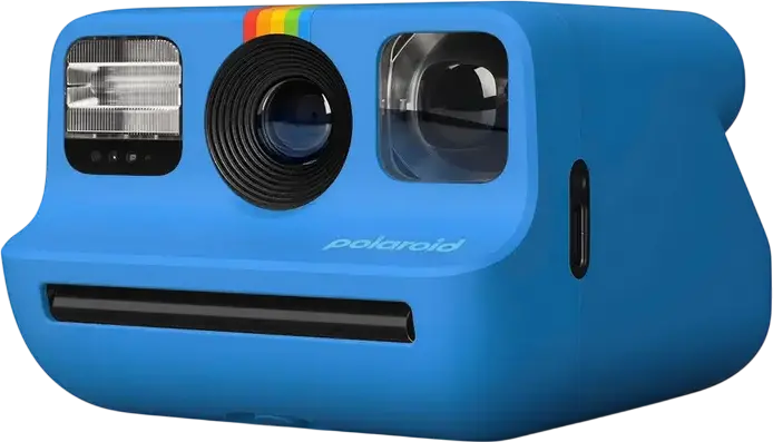Polaroid Go Generation 2 Instant Camera, Built-in Selfie Mirror, Self-timer and Double Exposure Modes, USB Rechargeable Battery, Blue