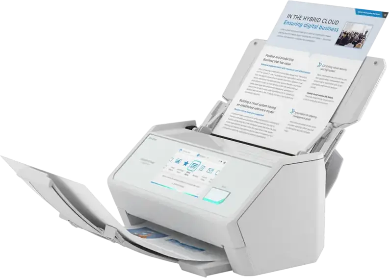 Ricoh ScanSnap iX2500 A4 Document Scanner, 90 ipm Duplex, 100-Sheet ADF, 600 dpi, 5-inch Touch Screen, Wi-Fi 6, Cloud Integration, White