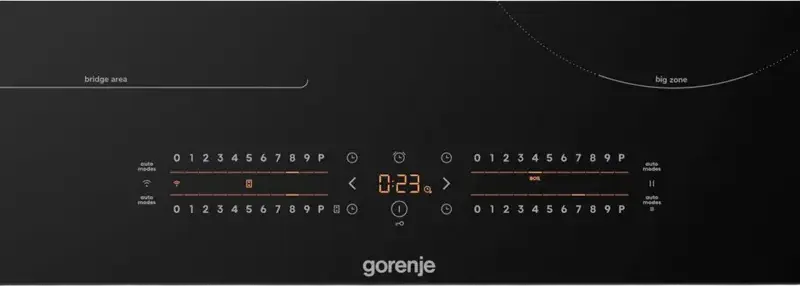 Gorenje GI6432BCWF Built-in Induction Hob, 4 Cooking Zones with BridgeZone, ConnectLife Smart Control, Touch Controls, Black Tempered Glass, 59.5 cm