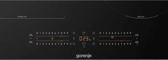 Gorenje GI6432BCWF Built-in Induction Hob, 4 Cooking Zones with BridgeZone, ConnectLife Smart Control, Touch Controls, Black Tempered Glass, 59.5 cm
