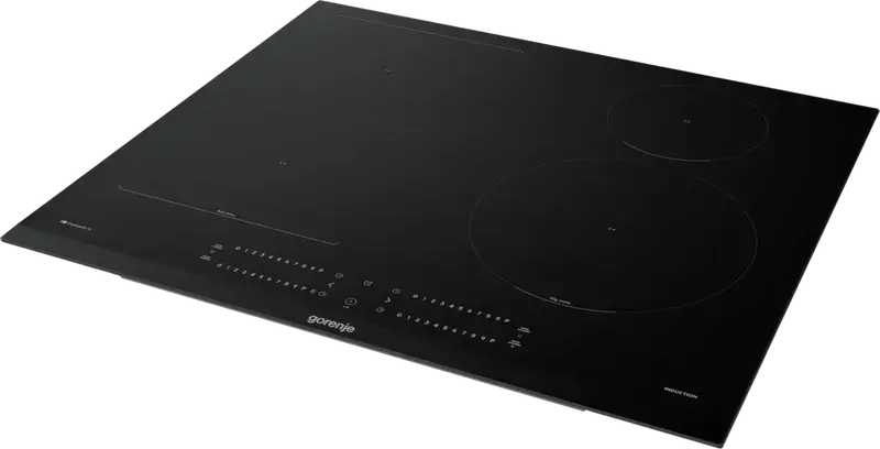 Gorenje GI6432BCWF Built-in Induction Hob, 4 Cooking Zones with BridgeZone, ConnectLife Smart Control, Touch Controls, Black Tempered Glass, 59.5 cm
