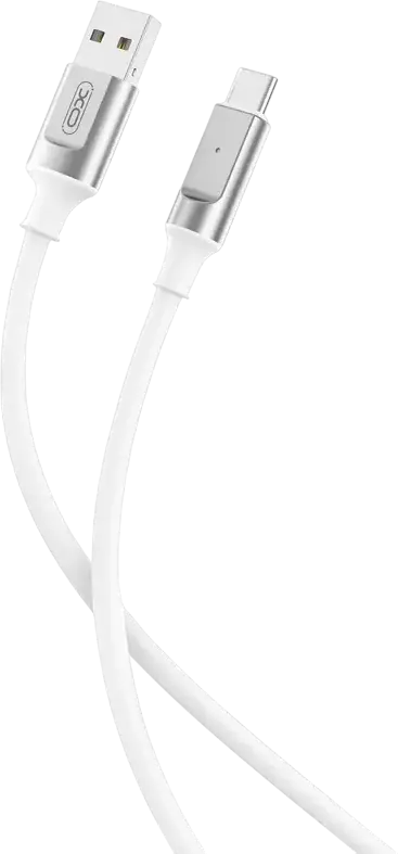 Cable de date XO NB251, USB Type-A/USB Type-C, 1m, Alb