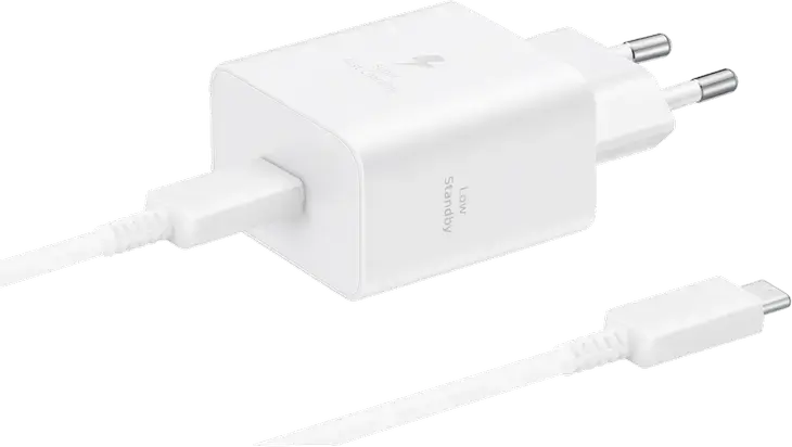 Samsung EP-T4511 Incarcator Priza 45W, USB-C PD 3.0 PPS Super Fast Charging 2.0, Alb, include Cablu USB-C la USB-C 5A 1.8m