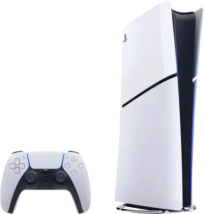 Sony PlayStation 5 Slim Digital Edition Console, White, 825GB SSD, AMD Zen 2 CPU, RDNA 2 GPU, 16GB GDDR6 RAM, 4K Ultra-HD HDMI 2.1, Wi-Fi 6, DualSense Controller
