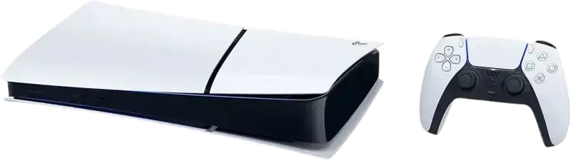 Sony PlayStation 5 Slim Digital Edition Console, White, 825GB SSD, AMD Zen 2 CPU, RDNA 2 GPU, 16GB GDDR6 RAM, 4K Ultra-HD HDMI 2.1, Wi-Fi 6, DualSense Controller