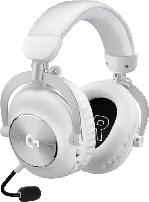 Casca Gaming Wireless Logitech G Pro X 2 LIGHTSPEED, Drivere Grafen 50mm, Bluetooth, 2.4 GHz, Surround 7.1, Microfon Detasabil, Alb, 981-001275