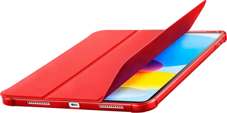 Husa Cellularline Folio pentru Apple iPad 10.9 Gen 10 2022 si iPad 11 A16, Coperta din Piele Ecologica, Coarta Semi-Rigida, Auto Sleep/Wake, Suport Stilou, Roșu