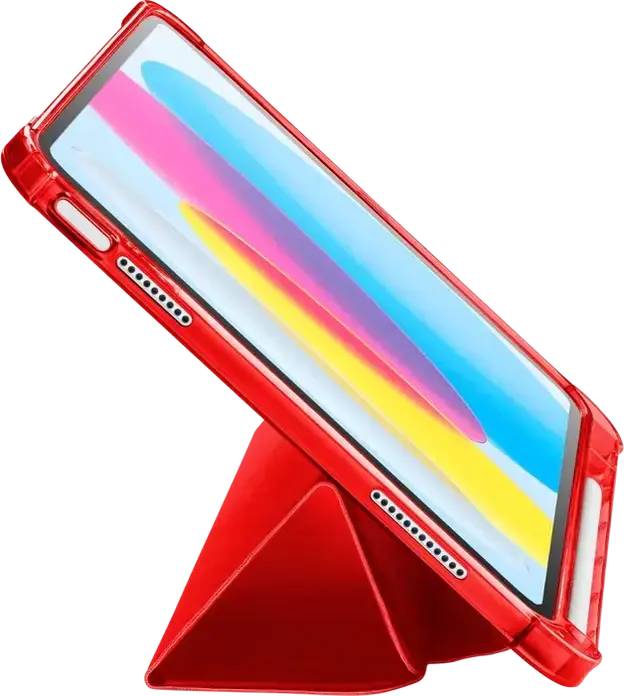 Husa Cellularline Folio pentru Apple iPad 10.9 Gen 10 2022 si iPad 11 A16, Coperta din Piele Ecologica, Coarta Semi-Rigida, Auto Sleep/Wake, Suport Stilou, Roșu