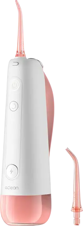 Oclean W10 Portable Oral Irrigator, 5 Intensity Modes, 200ml Water Tank, IPX7 Waterproof, 1400 Pulsations/min, Rechargeable Battery, with 2 Nozzles