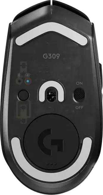 Mouse Gaming Wireless Logitech G309 LIGHTSPEED, Negru, Senzor HERO 25K 25,600 DPI, Switch-uri Hibride LIGHTFORCE, Bluetooth, Compatibil PowerPlay, 86g