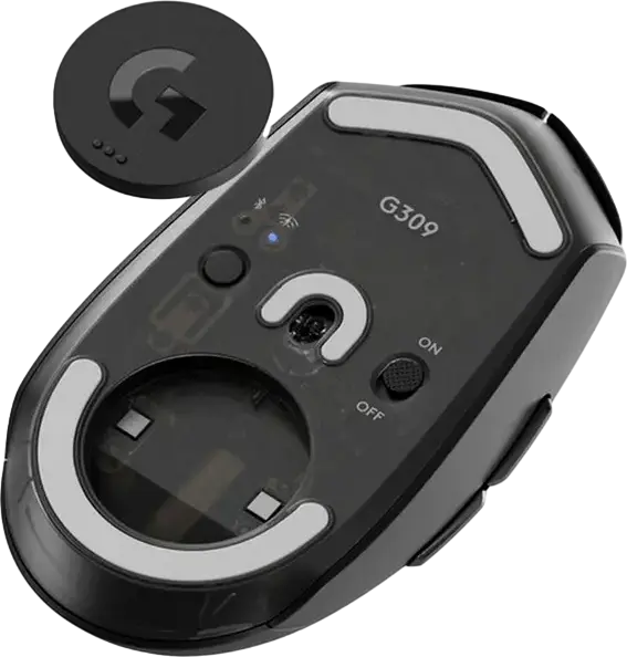 Mouse Gaming Wireless Logitech G309 LIGHTSPEED, Negru, Senzor HERO 25K 25,600 DPI, Switch-uri Hibride LIGHTFORCE, Bluetooth, Compatibil PowerPlay, 86g