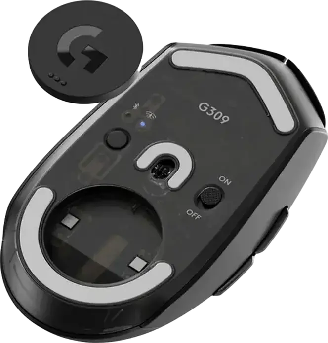 Mouse Gaming Wireless Logitech G309 LIGHTSPEED, Negru, Senzor HERO 25K 25,600 DPI, Switch-uri Hibride LIGHTFORCE, Bluetooth, Compatibil PowerPlay, 86g