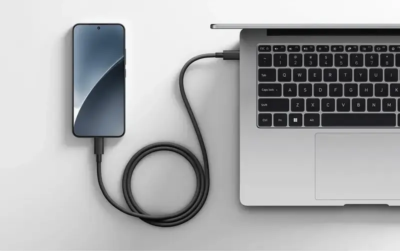 Кабель для быстрой зарядки Xiaomi BHR087KGL USB Type-C - USB Type-C, 120Вт 6А, оплетка TPE и алюминиевый сплав, 1м, черный, передача данных 480Мбит/с