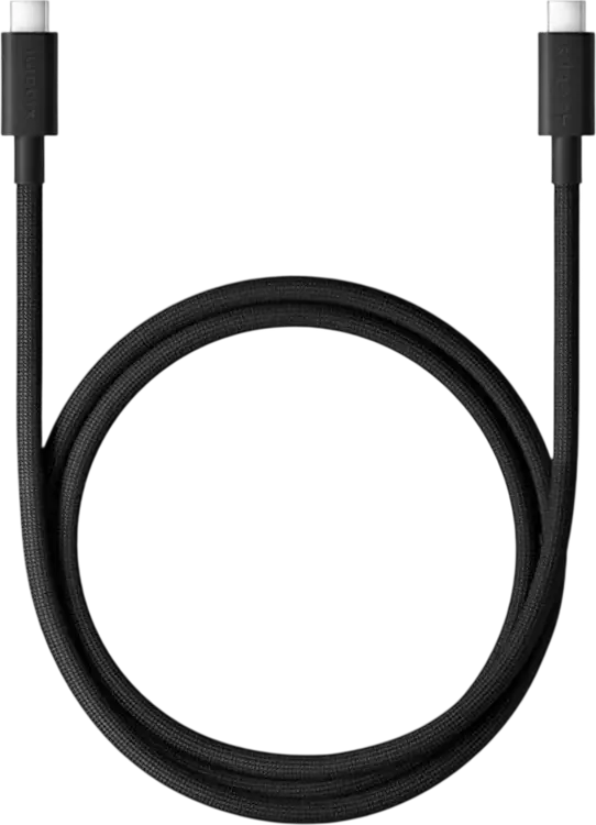 Кабель для быстрой зарядки Xiaomi BHR087KGL USB Type-C - USB Type-C, 120Вт 6А, оплетка TPE и алюминиевый сплав, 1м, черный, передача данных 480Мбит/с
