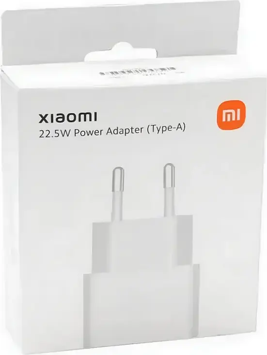 Xiaomi BHR7757EU 22.5W Fast Charge Wall Adapter, USB Type-A, EU Plug, 3A Max Output, 100-240V, White ABS Plastic