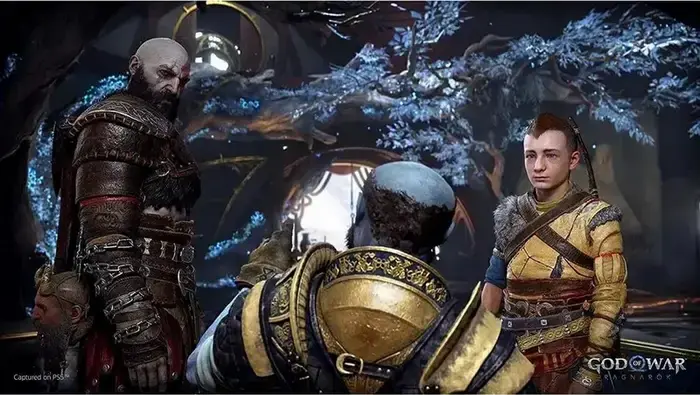 God of War Ragnarök приключенческий экшен для PlayStation 4, диск Blu-ray, PEGI 18, от Santa Monica Studio