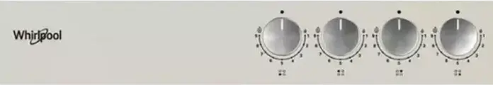 Встраиваемая газовая варочная панель Whirlpool GOFL 629, Бежевый, 4 конфорки с конфоркой WOK, поверхность из закаленного стекла, чугунные решетки, 590x510 мм