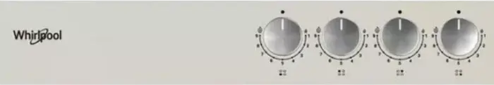 Встраиваемая газовая варочная панель Whirlpool GOFL 629, Бежевый, 4 конфорки с конфоркой WOK, поверхность из закаленного стекла, чугунные решетки, 590x510 мм