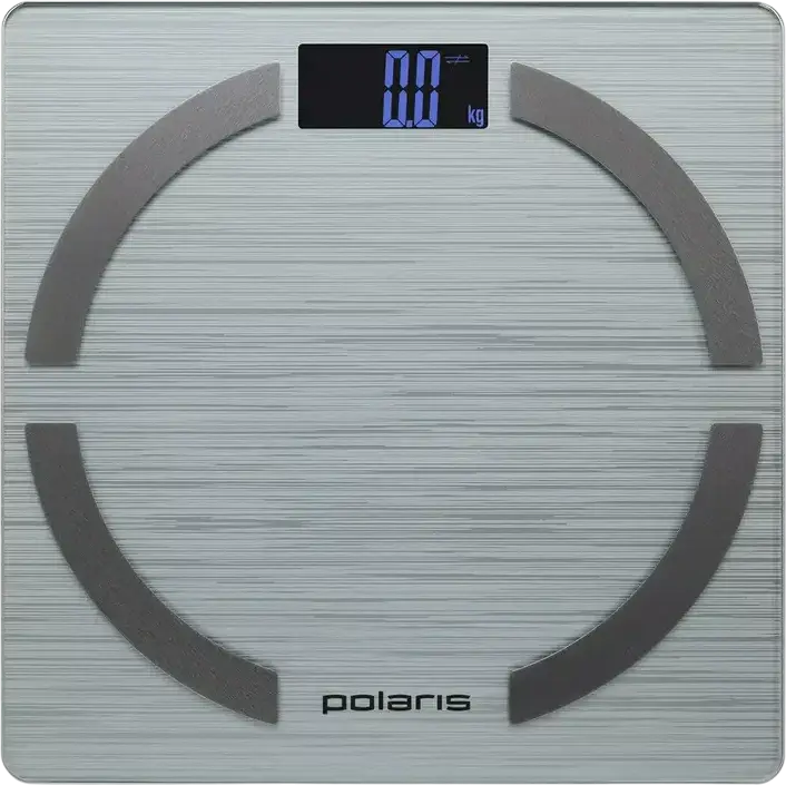 Polaris PWS 1886 IQ Home Electronic Floor Scale, 180kg Capacity, 0.1kg Precision, Bluetooth Connectivity, BMI Body Composition Analysis, Glass, Silver