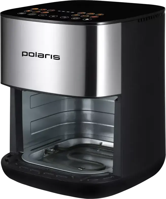 Polaris PAF 6006DW Air Fryer Aerogrill, 2000W, 6L Non-Stick Bowl, 12 Auto Programs, Smartphone Control, Touch Display, Black Stainless Steel