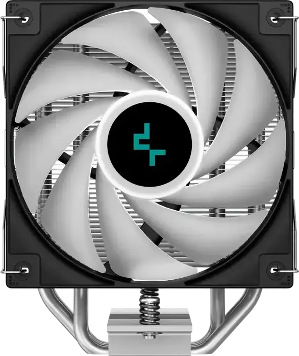 Кулер для процессора Deepcool AG400, одноцветная подсветка, TDP 220Вт, 4 тепловые трубки по 6мм с прямым контактом, PWM вентилятор 120мм, гидродинамический подшипник, Intel LGA1851/1700/1200/115x и AMD AM5/AM4