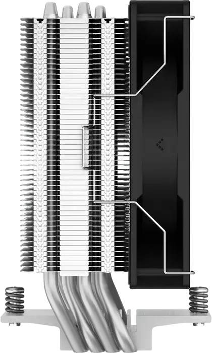 Кулер для процессора Deepcool AG400, одноцветная подсветка, TDP 220Вт, 4 тепловые трубки по 6мм с прямым контактом, PWM вентилятор 120мм, гидродинамический подшипник, Intel LGA1851/1700/1200/115x и AMD AM5/AM4