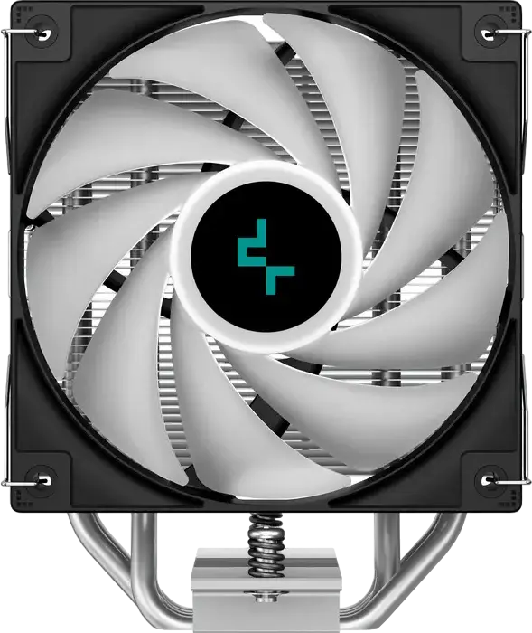 Кулер для процессора Deepcool AG400, одноцветная подсветка, TDP 220Вт, 4 тепловые трубки по 6мм с прямым контактом, PWM вентилятор 120мм, гидродинамический подшипник, Intel LGA1851/1700/1200/115x и AMD AM5/AM4