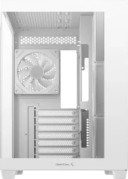 Deepcool CG530 4F ATX Mid Tower Case, White, Pillarless Fishtank Tempered Glass, 4 ARGB PWM Fans, Support for 360mm Radiator, ATX/M-ATX/ITX