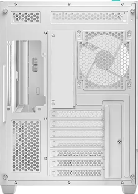 Deepcool CG530 4F ATX Mid Tower Case, White, Pillarless Fishtank Tempered Glass, 4 ARGB PWM Fans, Support for 360mm Radiator, ATX/M-ATX/ITX