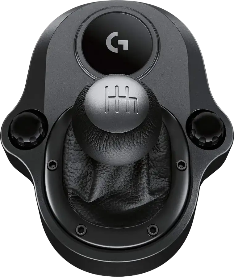 Schimbator de Viteze Logitech Driving Force Shifter 6 Trepte H-Pattern pentru Volane G29, G920, G923, Pomau Leather si Boot, Ax Shaft Otel, Negru