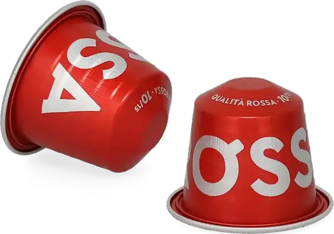 Capsule de Cafea Lavazza Qualita Rossa pentru Aparate Nespresso Original, Blend Arabica si Robusta Prăjire Medie, Intensitate 10/13, Aluminiu, Italia