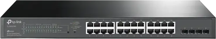 TP-Link JetStream TL-SG2428P Gigabit Smart Switch with 24-Port PoE+ (250W Budget), 4 SFP Slots, Omada SDN Integrated, L2 Management, Metal Housing