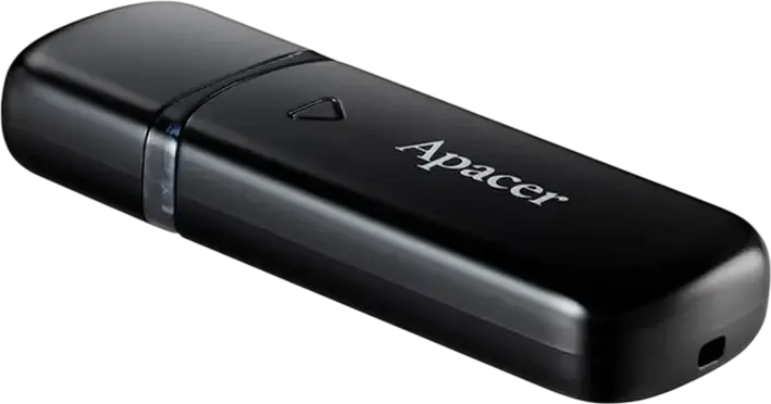 Apacer AH355 USB 3.2 Gen 1 Flash Drive, Type-A Connector, ABS Plastic Pebble Design, Plug & Play, Windows macOS Linux Compatible, Black