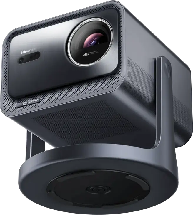 Hisense C2 Pro 4K UHD Laser Projector, 2600 ANSI Lumens, Triple Laser DLP, HDR10+ Dolby Vision, IMAX Enhanced, Wi-Fi 6E, Bluetooth 5.3, Grey