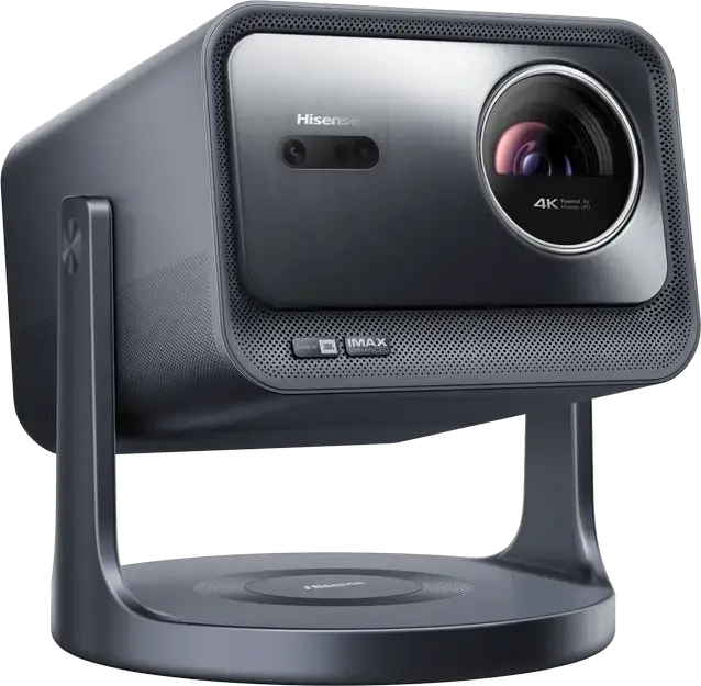 Hisense C2 Pro 4K UHD Laser Projector, 2600 ANSI Lumens, Triple Laser DLP, HDR10+ Dolby Vision, IMAX Enhanced, Wi-Fi 6E, Bluetooth 5.3, Grey