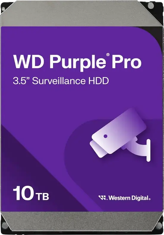 Western Digital WD Purple Pro WD102PURP 10TB 3.5-inch SATA 6Gb/s 7200RPM 512MB Cache CMR HDD pentru Supraveghere cu AllFrame AI si OptiNAND