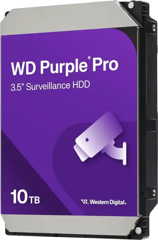 Western Digital WD Purple Pro WD102PURP 10TB 3.5-inch SATA 6Gb/s 7200RPM 512MB Cache CMR HDD pentru Supraveghere cu AllFrame AI si OptiNAND