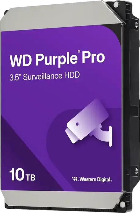 Western Digital WD Purple Pro WD102PURP 10TB 3.5-inch SATA 6Gb/s 7200RPM 512MB Cache CMR HDD pentru Supraveghere cu AllFrame AI si OptiNAND