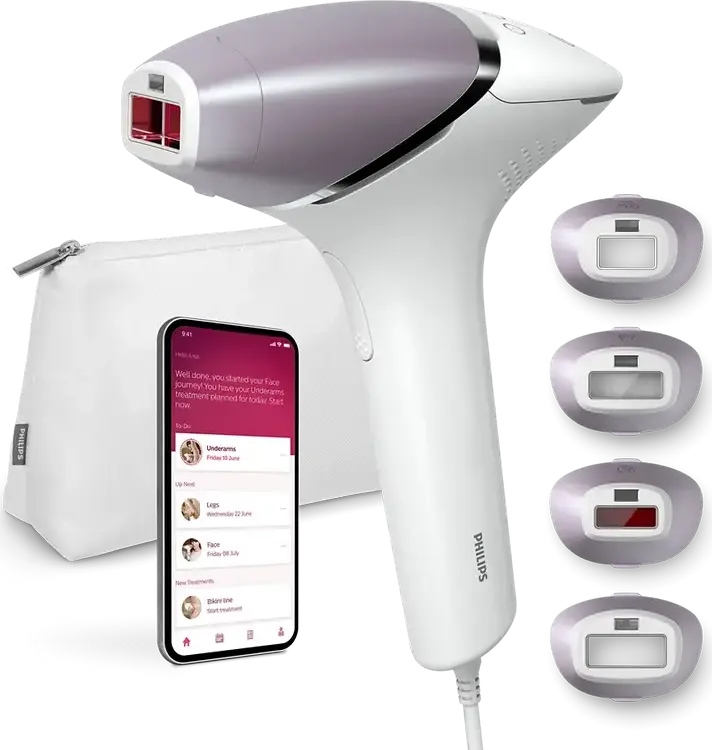 Philips Lumea Prestige BRI947/00 IPL Hair Removal System with SmartSkin Sensor and 4 Specialized Attachments for Face, Body, Underarms, and Bikini