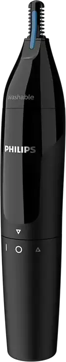 Триммер для носа, ушей и бровей Philips NT1650/16 серии 1000, лезвия из нержавеющей стали PrecisionTrim, защитная система, моющийся, черный