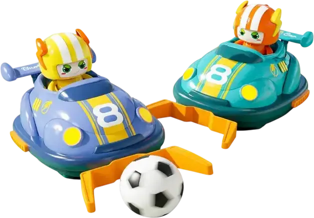 Maxlife MXRC-700 Bumper Soccer RC Car Set with 2 Remote Control Cars, Figures, Goals and Ball, Collision Resistant Design, Light and Sound Effects