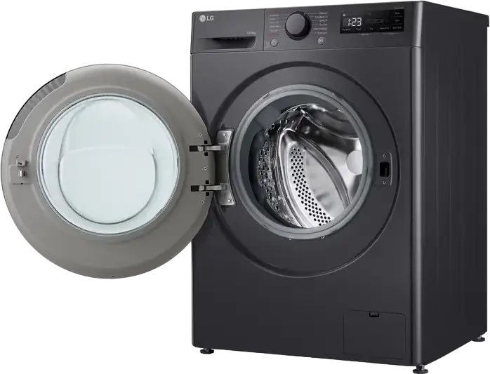 LG F4DR510S2M Washer Dryer 10kg Wash 6kg Dry, AI DD, Steam, TurboWash 360, Front Load Free-standing Washing Machine, 1400 rpm, Grey