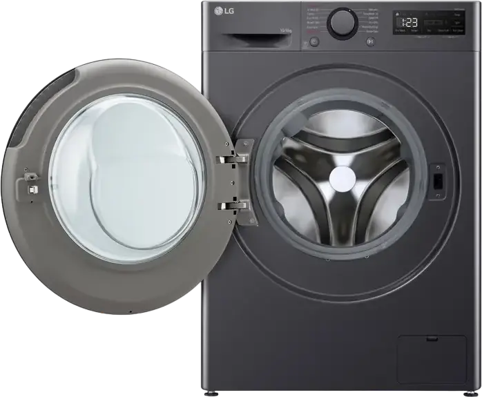 LG F4DR510S2M Washer Dryer 10kg Wash 6kg Dry, AI DD, Steam, TurboWash 360, Front Load Free-standing Washing Machine, 1400 rpm, Grey
